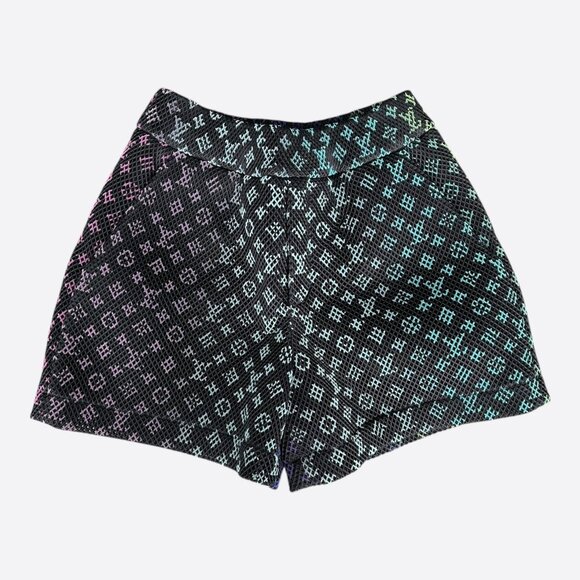 Louis Vuitton Black Rainbow Monogram Mesh Shorts - Picture 1 of 7